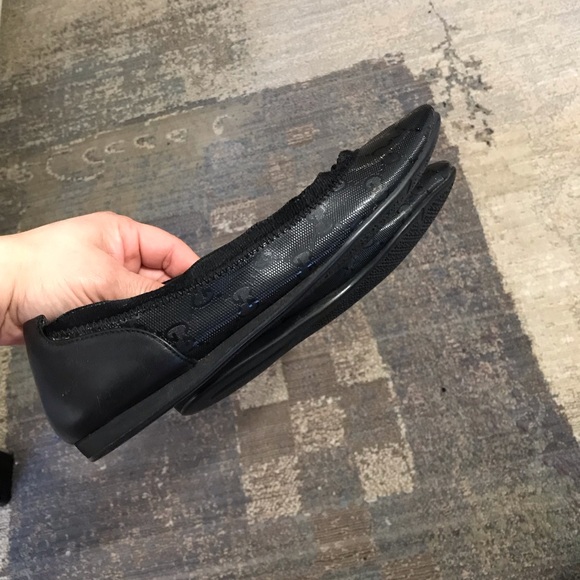 Gucci Black GG Logo flats Size 7.5 G - Picture 6 of 16